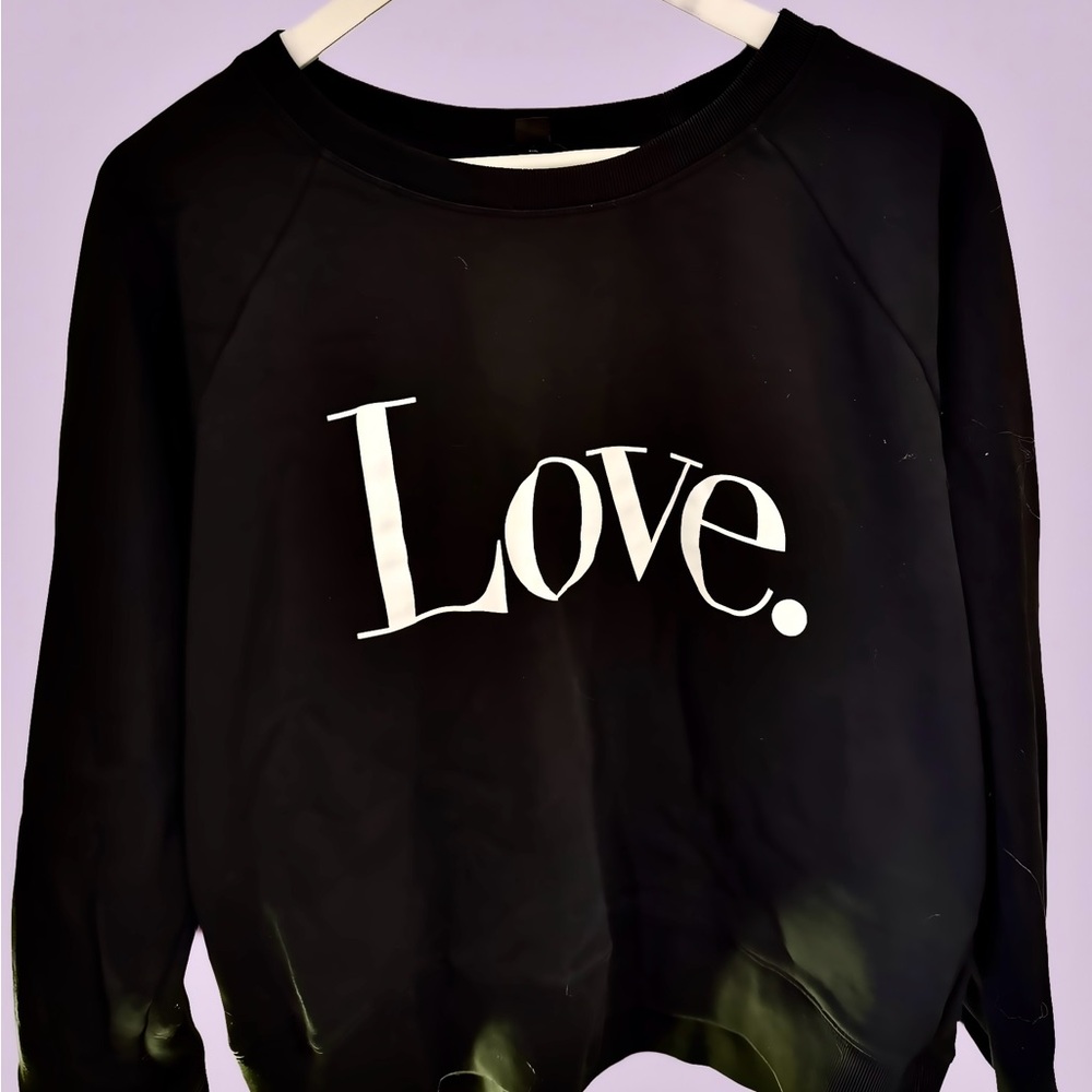 J. Crew Black “Love” Sweatshirt